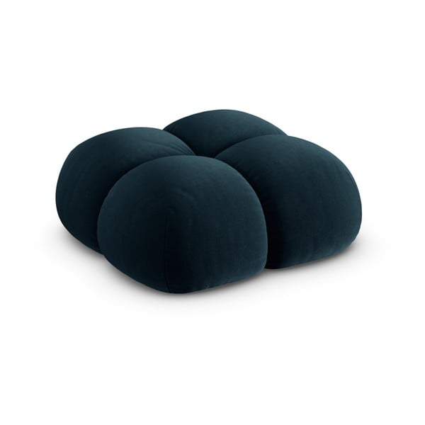 Taburet albastru închis cu tapițerie din catifea Loretto – Cosmopolitan Design-image-2