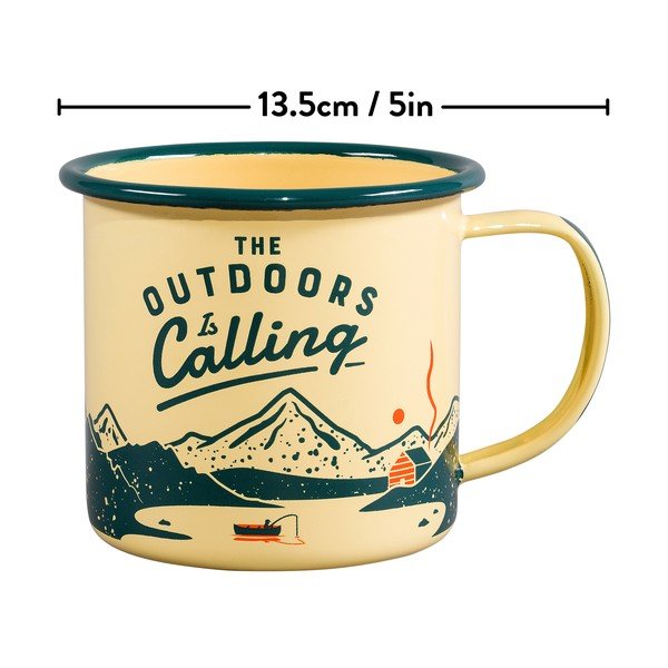 Cană bej din smalț 0.325 l Outdoors is Calling – Gentlemen's Hardware-image-2