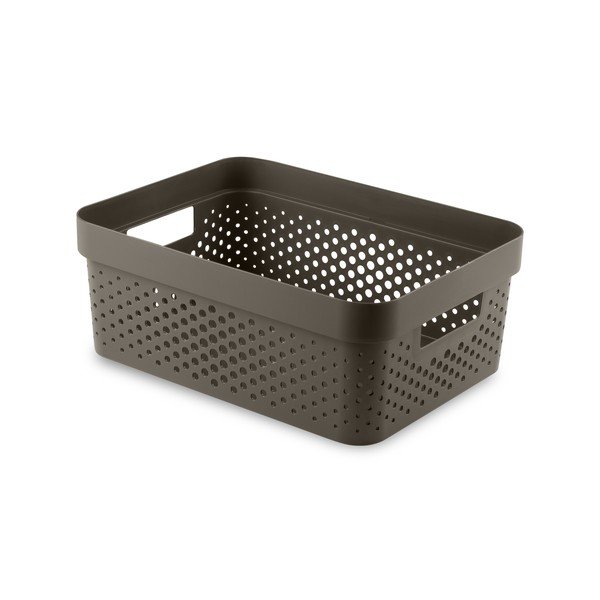 Coș de depozitare din plastic 36x27x14 cm Infinity Dots – Curver
