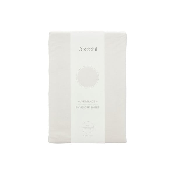 Cearceaf alb din bumbac cu elastic 180x200 cm Calm – Södahl-image-3