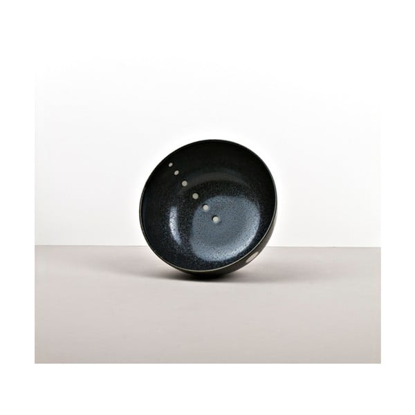 Bol ceramic pentru tăiței Made In Japan White Dott, ⌀ 16 cm, negru
