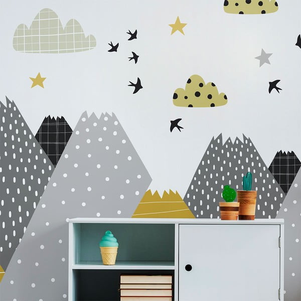 Autocolant Ambiance Giant Kid Sticker Scandinavian Mountains Henrika-image-4