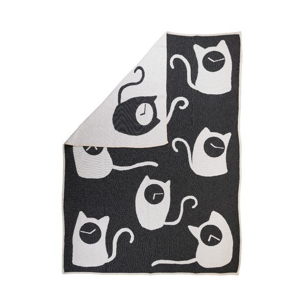 Pătură Jacquard Clock Cat