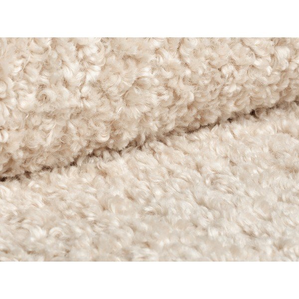 Taburet bej cu tapițerie din țesătură bouclé Dia – Micadoni -image-2