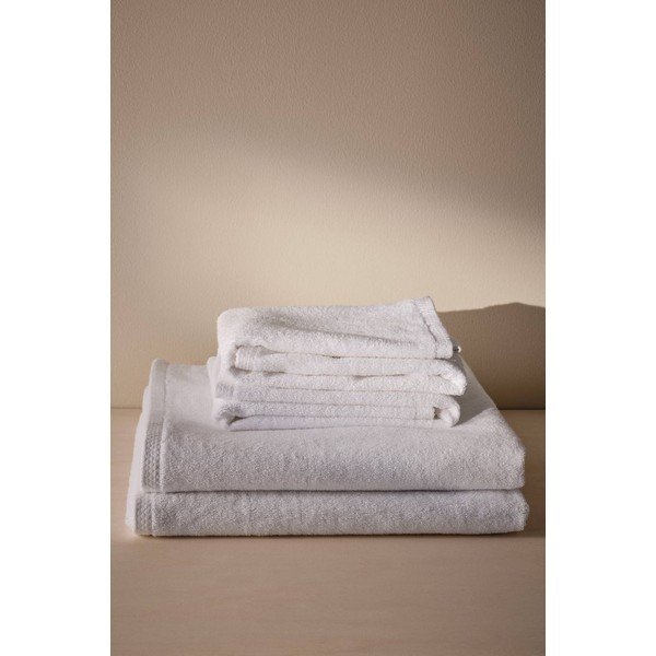 Prosoape de baie albe 4 buc. din bumbac Darcy – Jotex-image-1