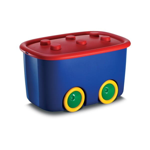 Cutie de depozitare pentru copii  albastră din plastic 58x39x32 cm Funny Box – KIS