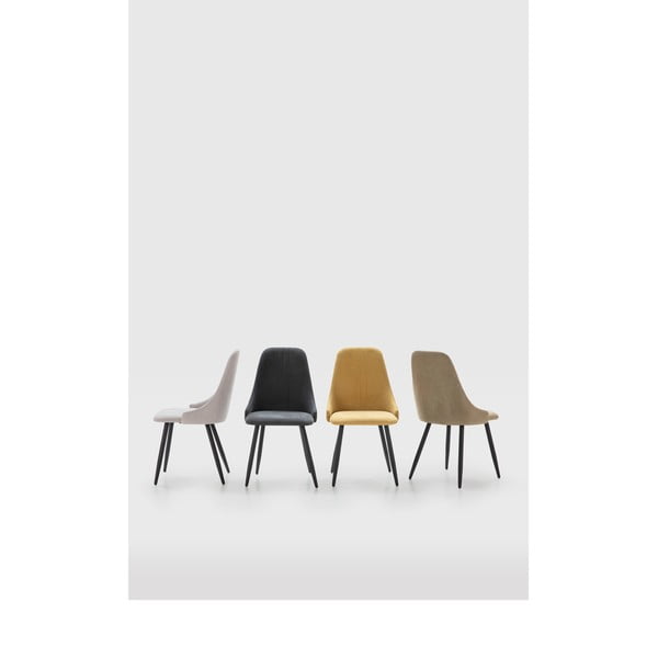Scaune de dining gri-închis 4 buc. Mani – Marckeric-image-1