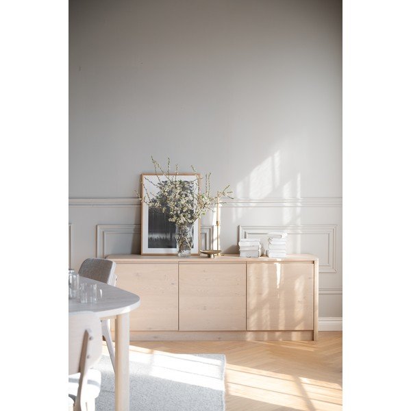 Comodă în culoare naturală deschisă cu aspect de lemn de stejar 180x70x40 cm Melstone – Rowico-image-1