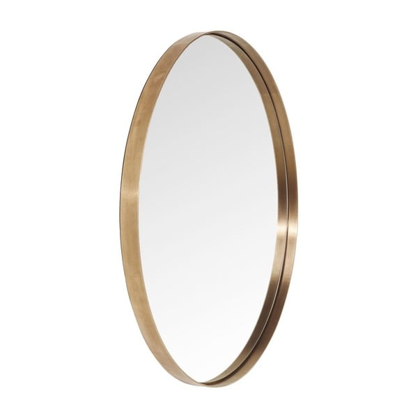 Oglindă rotundă cu ramă arămie Kare Design Round Curve, ⌀ 100 cm-image-1