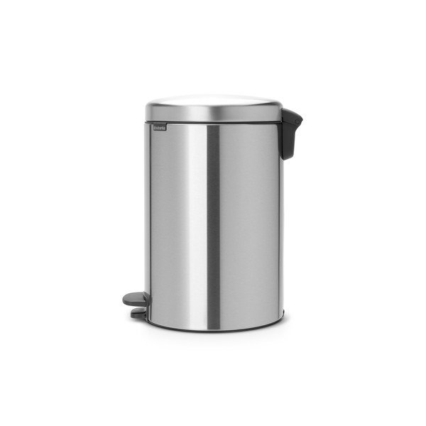 Coș de gunoi argintiu mat cu pedală din oțel 20 l NewIcon – Brabantia-image-1