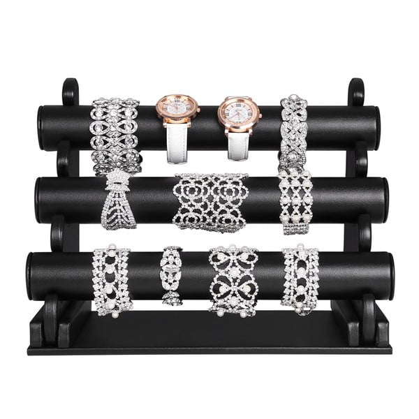 Suport pentru brățări cu 3 etaje de Songmics, negru-image-2