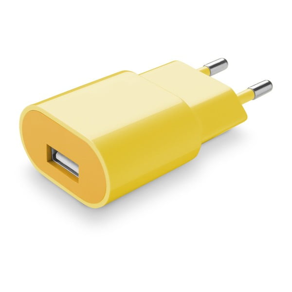 Încărcător USB STYLE&COLOR Cellularine, 1A, galben 