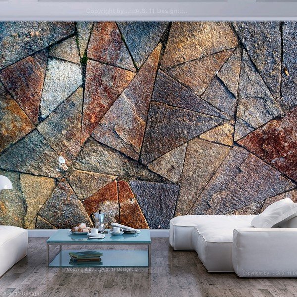 Tapet în format mare Artgeist Colourful Pavement Tiles, 400 x 280 cm-image-1