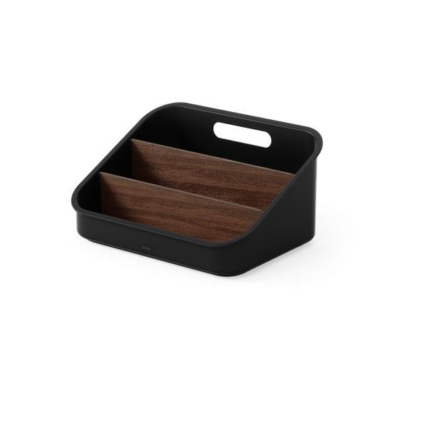 Organizator de baie negru pentru cosmetice din plastic reciclat Bellwood – Umbra
