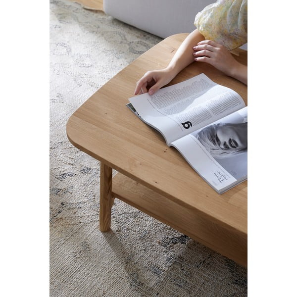 Măsuță de cafea în culoare naturală din lemn   de stejar 60x100 cm Twig – The Beds-image-4