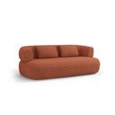 Canapea teracotă cu tapițerie din țesătură bouclé 178 cm Jenny – Micadoni 