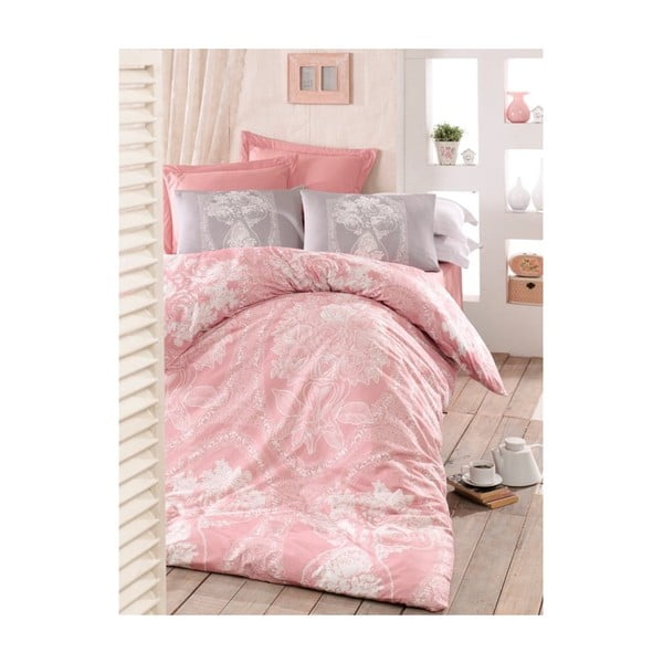 Lenjerie de pat, roz, Lili, 160x220 cm
