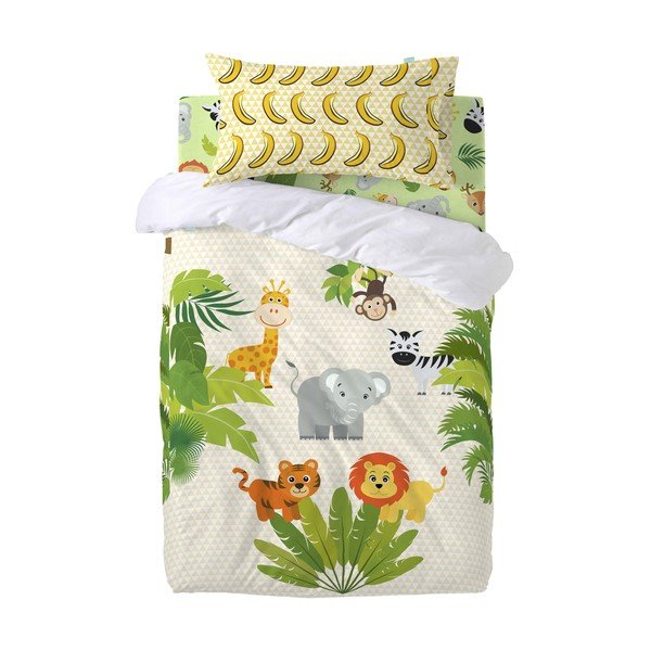 Cearceaf elastic din bumbac Mr. Fox Wild, 60 x 120 cm, verde-image-2