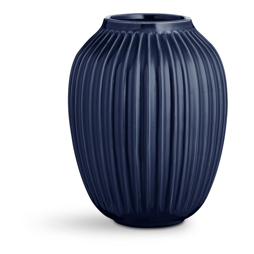 Envision space bucket Vază din gresie Kähler Design Hammershoi, înălțime 25 cm, albastru închis |  Bonami