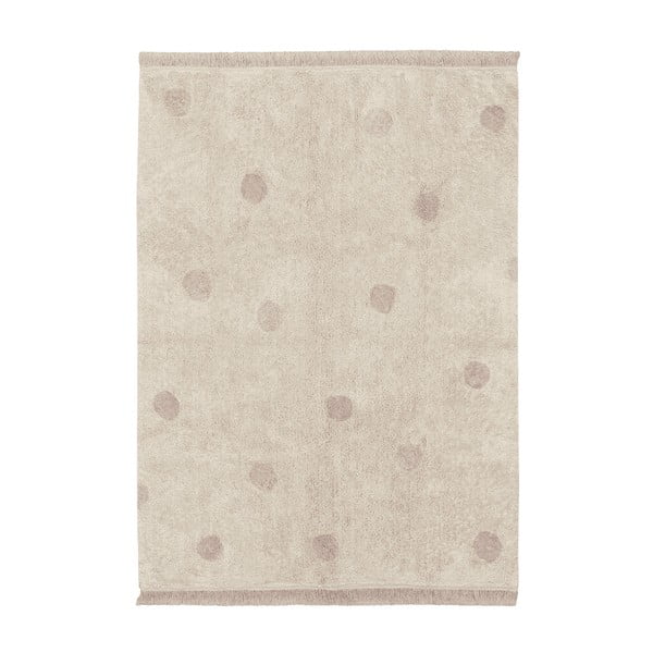 Covor pentru copii crem lavabil/țesut manual din bumbac 120x160 cm Hippy Dots Vintage Nude – Lorena Canals