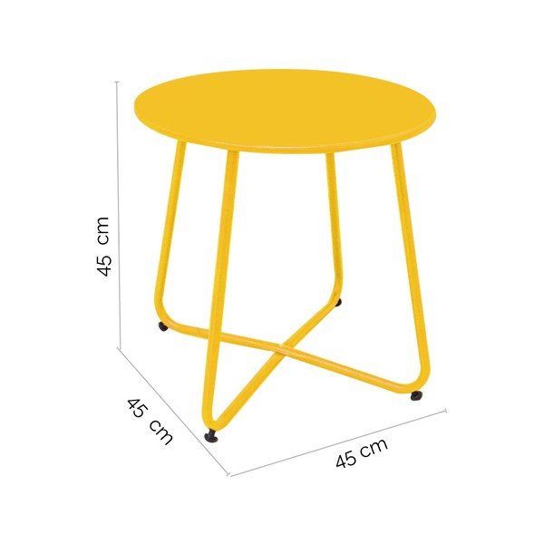Măsuță auxiliară de grădină rotundă din metal ø 45 cm Luna – LDK Garden-image-2