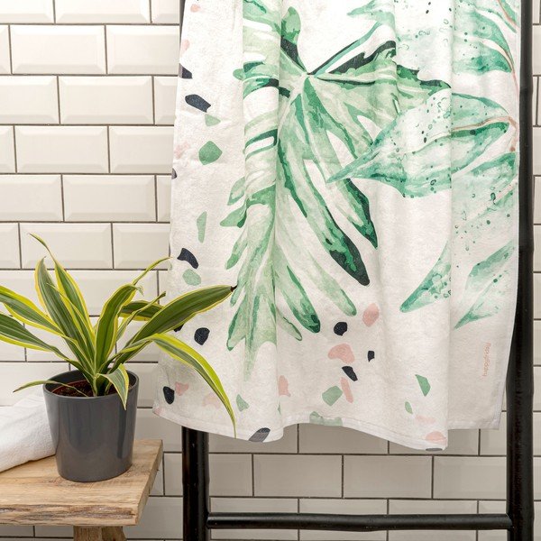 Prosop alb-verde 70x150 cm Delicate – Happy Friday-image-1