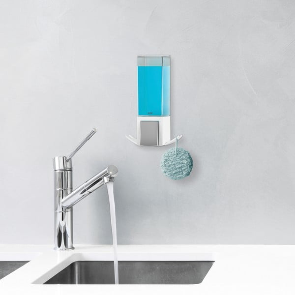 Dozator de săpun lichid alb de montat pe perete 500 ml – Compactor-image-1