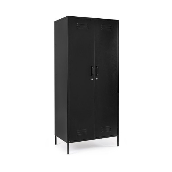 Dulap negru din metal cu încuietoare 80x185x50 cm Cambridge – Yes Everyday-image-2