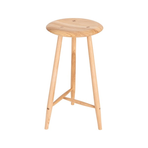 Scaun de bar în culoare naturală din lemn de stejar (înălțime șezut 65 cm) Blanc – Gazzda-image-3