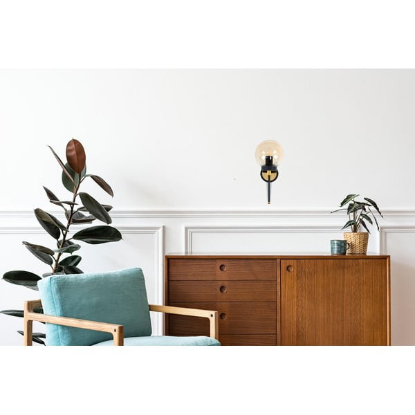 Aplică de perete negru-auriu ø 15 cm Tokyo – Squid Lighting-image-1