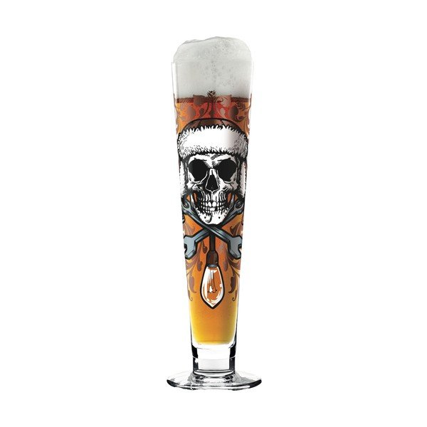 Set pahar din sticlă cristalină pentru bere și 5 suporturi pahare Ritzenhoff Medusa Dollmaker, 385 ml