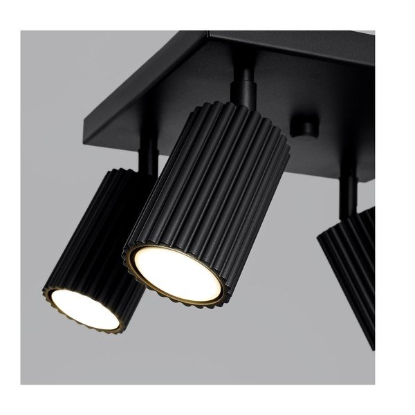 Spot negru din metal ø 6,5 cm Gleam – Sollux-image-3