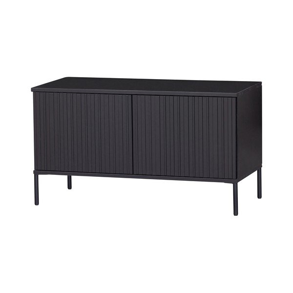 Comodă TV neagră din lemn de pin 100x56x44 cm Gravure – WOOOD-image-2