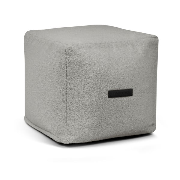 Fotoliu bean bag gri deschis cu tapițerie din țesătură bouclé Up! MooG – SLOWDOWN