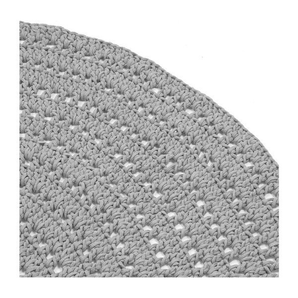 Covor rotund din bumbac LABEL51 Knitted, ⌀ 150 cm, gri-image-2