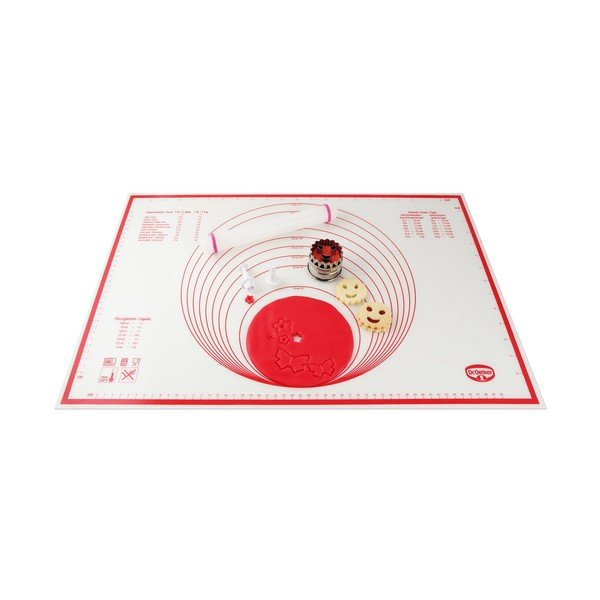 Folie de copt din silicon Dr. Oetker Flexxibel Love, 60 x 40 cm, roșu - alb-image-2