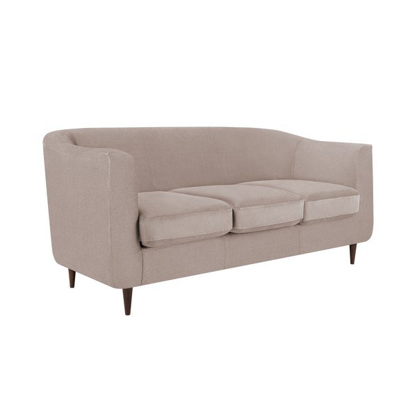 Canapea cu tapițerie din catifea Kooko Home GLAM, bej, 175 cm-image-4