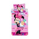 Lenjerie de pat pentru copii din bumbac pentru pat de o persoană 140x200 cm Minnie – Jerry Fabrics