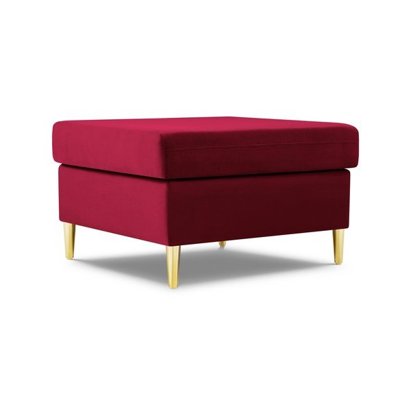 Taburet roșu cu tapițerie din catifea Kyoto – Cosmopolitan Design-image-1