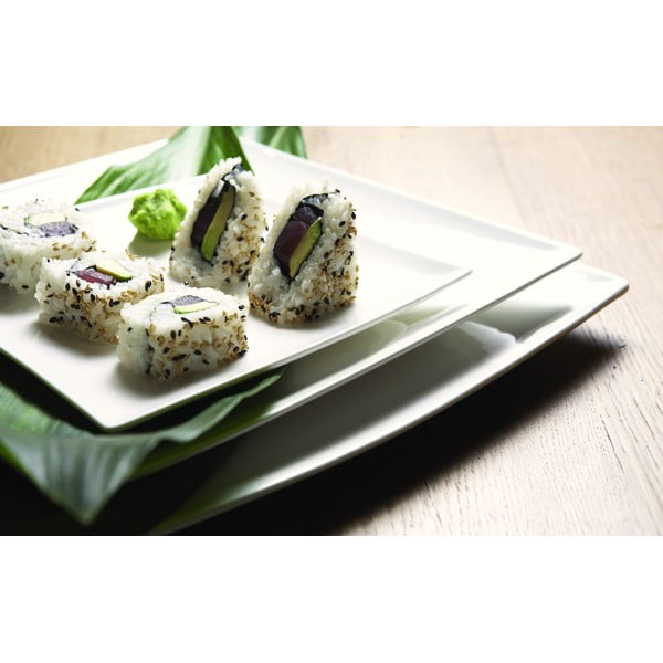 Farfurie din porțelan Maxwell & Williams East Meets West, 36,5 x 18 cm, alb-image-2