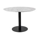 Masă de dining rotundă cu blat cu aspect de marmură ø 110 cm Bolzano – House Nordic
