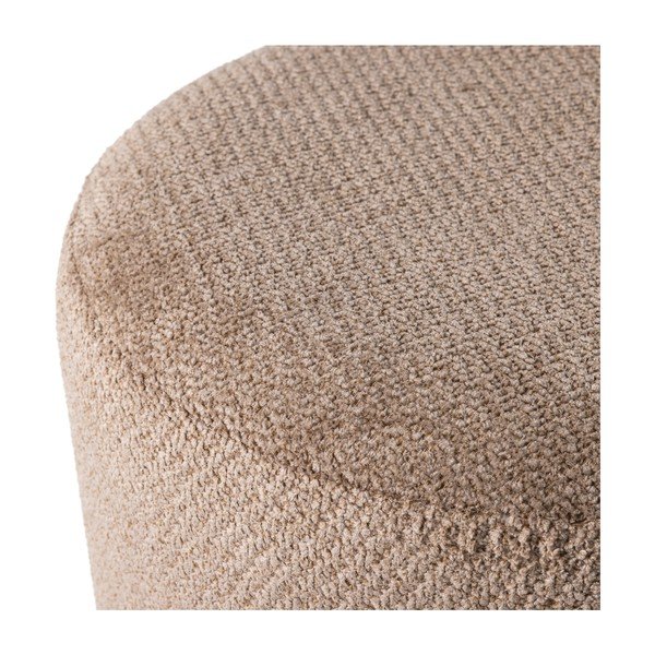 Puf maro deschis cu tapițerie din țesătură bouclé Islen – WOOOD-image-3