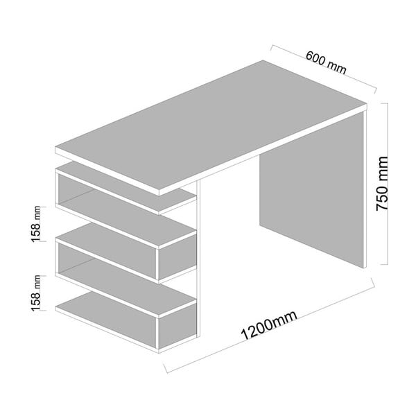 Birou Gardo Snake, alb-image-1