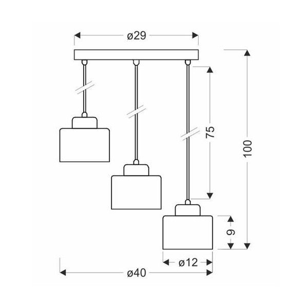Lustră neagră din metal Wama – Candellux Lighting-image-1