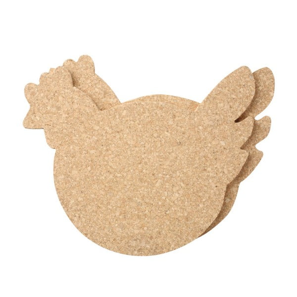  Set 2 suporturi veselă, din plută T&G Woodware Cork Chicken