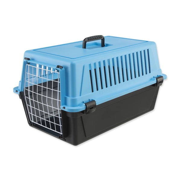 Cușcă / geantă pentru transport animale de companie neagră/albastru-deschis 37x58 cm Ferplast Atlas 20 – Plaček Pet Products-image-1