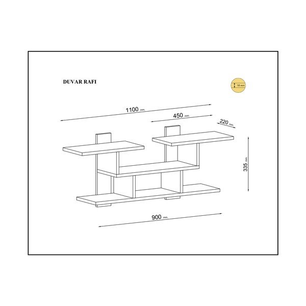 Etajeră de perete Mint - Gauge Concept-image-2