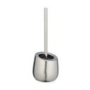 Perie de WC argintiu-mat din ceramică Badi – Wenko