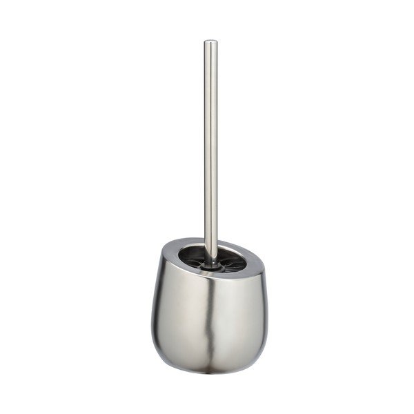 Perie de WC argintiu-mat din ceramică Badi – Wenko