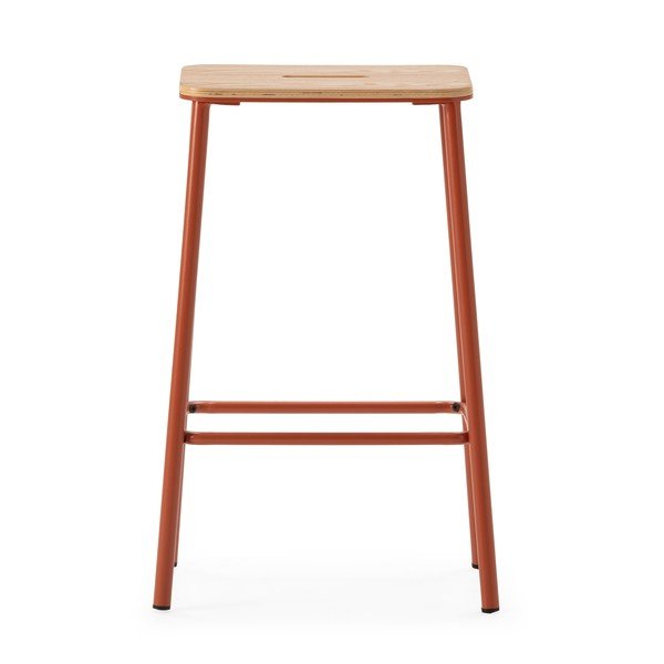 Set de scaune de bar cărămiziu 2 buc. (înălțime șezut 65 cm) Abba – Marckeric-image-3